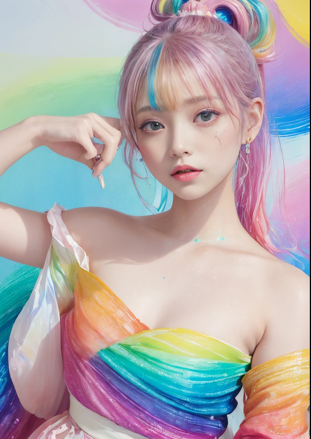 (fluorescent colors:1.4),(translucent:1.4),(retro filters:1.4), (fantasy:1.4),
candy world Disney land ethereal soft fluffy soft landscape forest snowavatar Pastel pink sky green blue sparkle ethereal light pastel whimsical light rainbow stars diamonds sparkle gemstone background hyper realistic Ultra quality cinematic lighting immense detail Full hd painting Well lit,