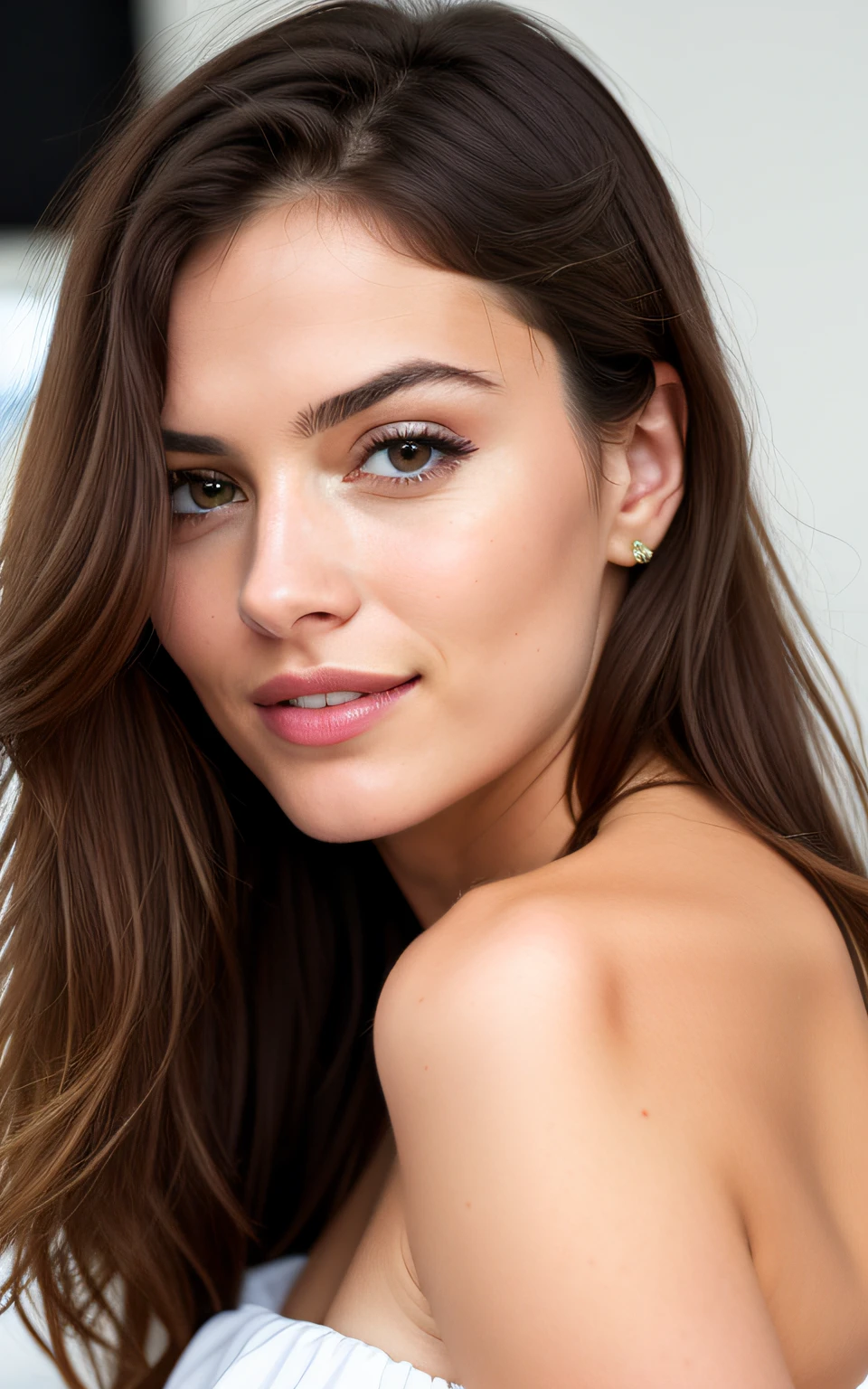 mignonne belle brune latine, dans une belle robe, corps entier, angle parfait, Very detailed, 32 ans, visage coquin, messy long hair, yeux bruns, high resolucion, Masterpiece, Best quality,Intricate details, highly detailed,mise au point nette, detailed skin,realistic skin texture,texture, detailled eyes, professionnel, 4K, sourire, filmed on Canon, 85 mm,faible profondeur de champ,Couleur Kodak Vision, eyeshadow, Extremely detailed, photo_\(ultra\), photoreallistic, Realstic, Post-traitement, max detail, roughness, real life, ultra realist, photorealism, photographie, 8K UHD, photographie, Braless, Pokies