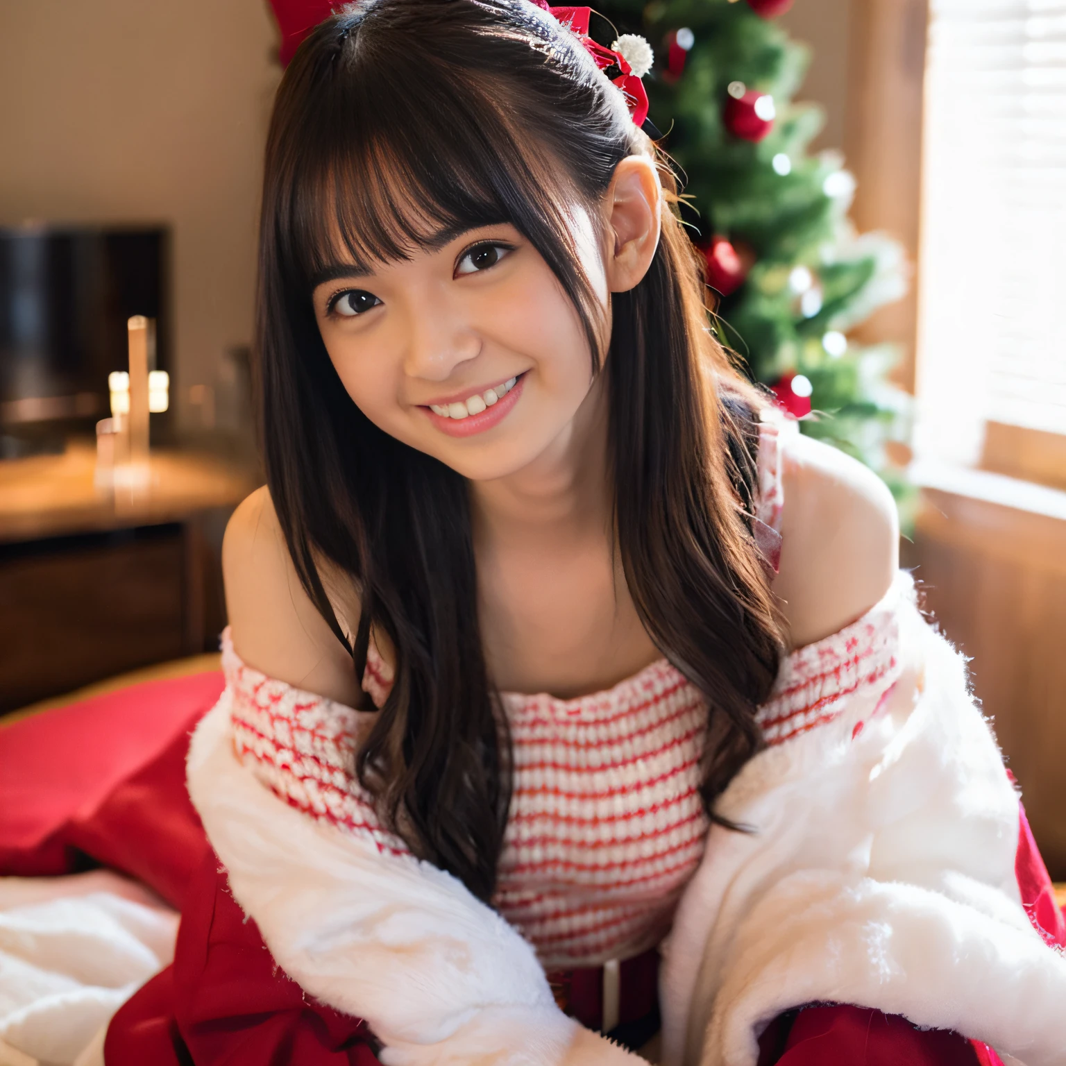 (Best Quality,Photorealistic,hight resolution),2girls,Beautiful detailed eyes,Beautiful detailed lips,Smiling,Laughing,Cute,Christmas Eve,Happy,having fun,Winters,Joyful,excited,Twinkling lights,Decorated Christmas Tree,clew,cosy atmosphere,Warm fireplace,magical moments,sparkling stars,Glowing candles,snowflakes falling,ground covered with soft snow,colorful holiday decorations,Happy memories,cherish sisterhood,love and laughter、12-year-old sisters、a baby face、childish、Looking at the camera、Complete nakedness,full body Esbian,NSFW,Complete nakedness,full body Esbian,NSFW、Complete nakedness,full body Esbian,NSFW,Complete nakedness,full body Esbian,NSFW,Complete nakedness,full body Esbian,NSFW,Complete nakedness,full body Esbian,NSFW