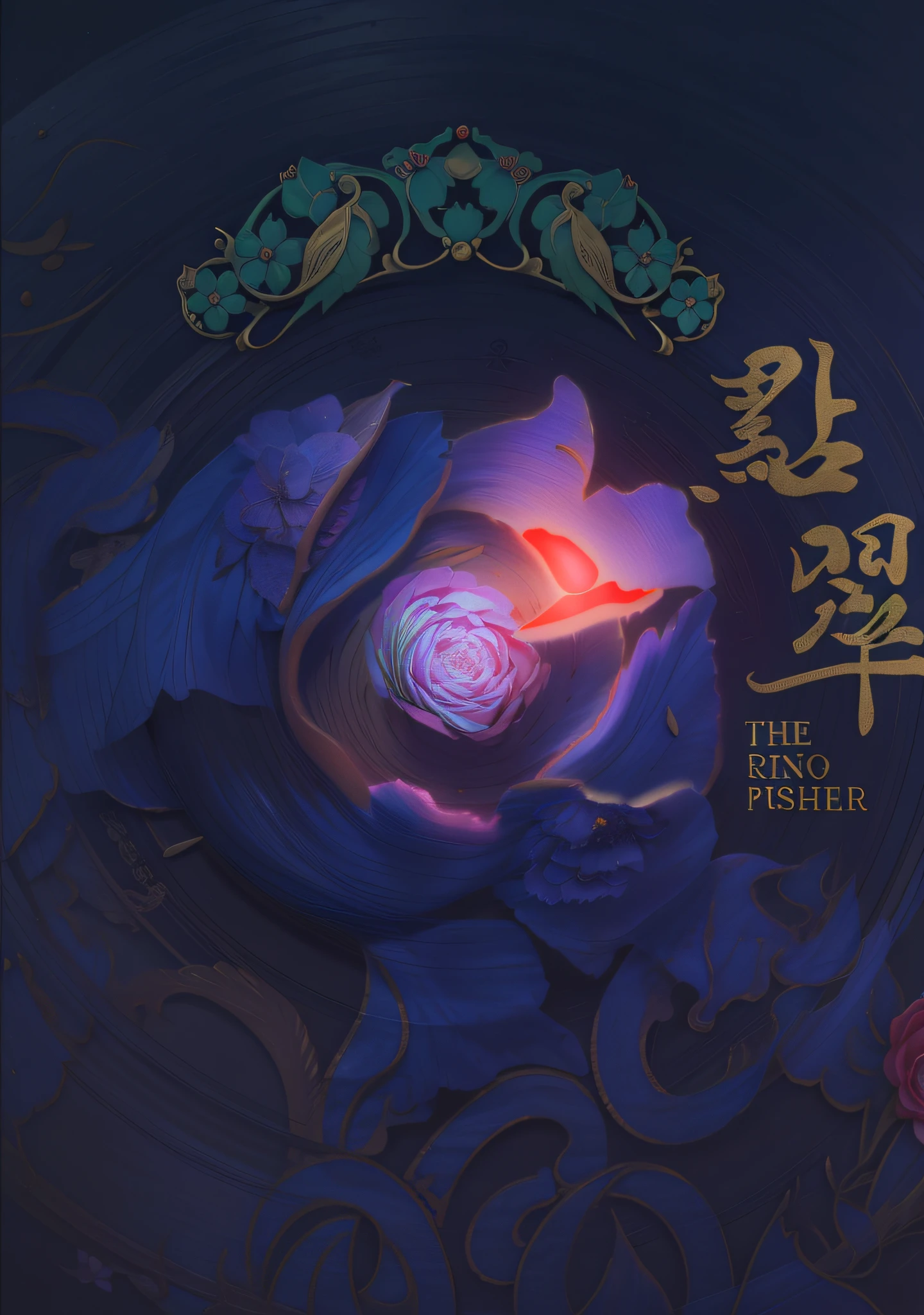 (Best quality at best,4K,A high resolution,tmasterpiece:1.2),ultra - detailed,(actual,realisticlying,Photorealistic:1.37),Official artwork,album covers,album covers,Red rose and red star,inspired by Fenghua Zhong, Detailed album cover art, cover art concept art,Created by Zhong Fenghua, Chinese Ghost Festival, feng shu, detailed cover artwork, Cover art, album cover concept art