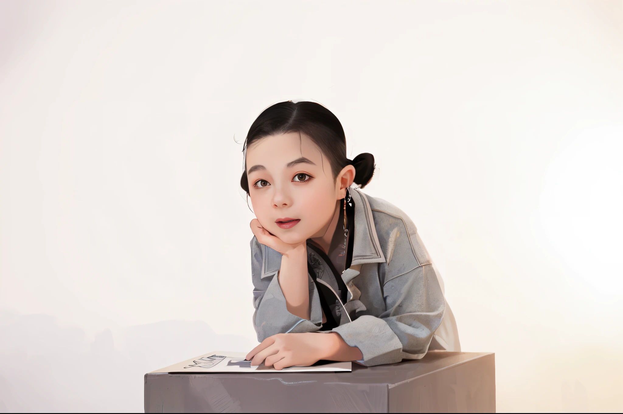 Best quality at best, tmasterpiece, 超高分辨率, a pretty girl,Black hair, 4K,