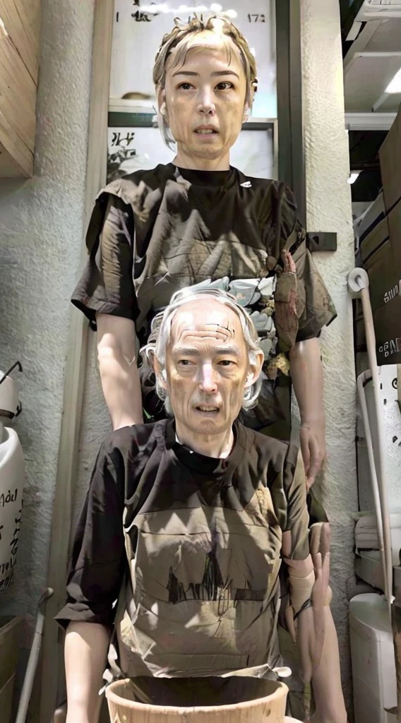 1 Japan、1 Old man、(senility:2)、(chipped tooth:1.3)、white hair、long and messy hair、dirty and tattered clothes、face only photo、aromatic々face made、Disgusting、Pale face、Depressed、aromatic々、aromatic々、solitude、Facial do-up