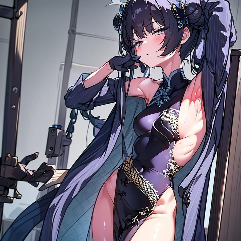 Professional Woman Photography、1girl in、​masterpiece、Beautiful Girl Warrior Girlkini Armor Detail Art、leather jackets、Shiny big, wetbody,Colossal  with a strong presence、red blush、perspiring、A sexy、suggestive pose, highleg, High-leg string, lare , Clothes dressed,  out, sideboob barbosa、helmets、The sword、Big sword、（brown eyes with a clear impact）、Strap at chest、Low leg string、under the boobs、pulling panties down、thigh highs、Constriction、skin gloss、skin gloss、Skin-friendly、heavy sweat on the thighs、Chest luster、shiny on the chest、full body Esbian、Big  that are about to spill、((Clothes torn)))、Large cleavage、breasts indentation、 Tied back with a rope、Chained、Large、Chained hands、Slave Collar、Chains around the neck、In a dark basement、Cobblestones with an eerie cold atmosphere、tied behind the back of the hand with a rope、Silver Chain、Hung by chains、Pulled up by chains、 srestrained、slaves、scornful、Tears、Hand flail、fetters、carismatic、obedience、Exhausted、a necklace、Big  that seem to stick out of your clothes、Sweat on the face、((thick white liquid on breast,)),((Thick white liquid on face)),crouching down, Legs apart,((thick white liquid on the body,))、Erotic art、The tattoo、pubick hair、Erotic art、16yo girl