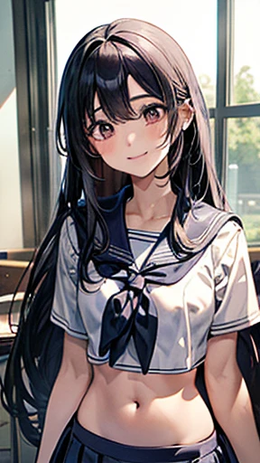 1 girl、、enjoy the scenery、schools、Homeroom(Homeroom:1.5)、ssmile(ssmile:1.5)、medium chest circumference、美丽细致的眼睛、DAY TIME、long whitr hair(long whitr hair:1.4)、Kawaii school uniform(Kawaii school uniform:1.5)、white skin skin、(8K、highest quality、masterpiece:1.2)、(of a real、フォトリアリスティック:1.37)、hyper-detailing、dual horsetail(dual horsetail:1.7)、Belly button slightly visible(Belly button slightly visible:1.1)