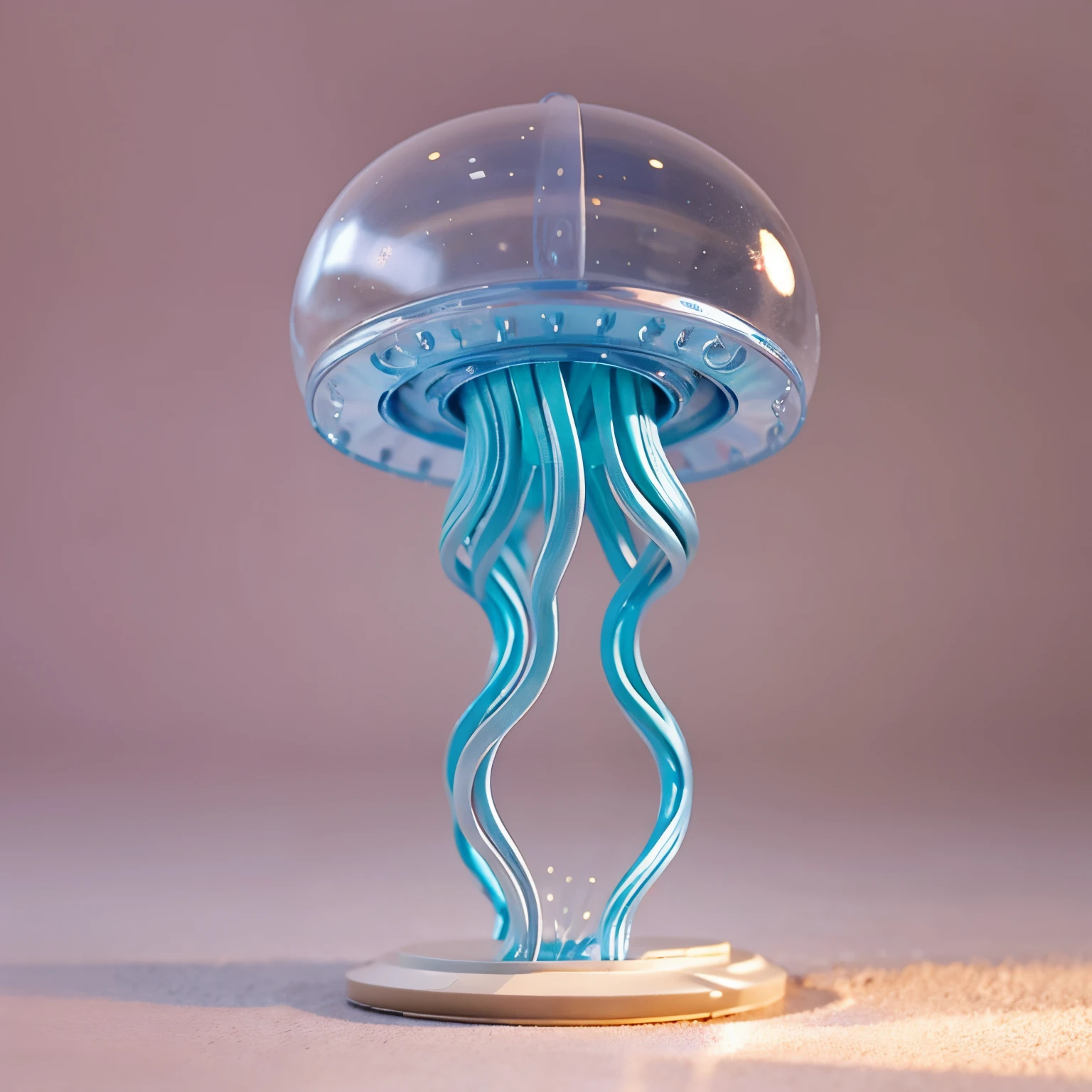 Happy Jellyfish Toy 3D Sculpture Metal