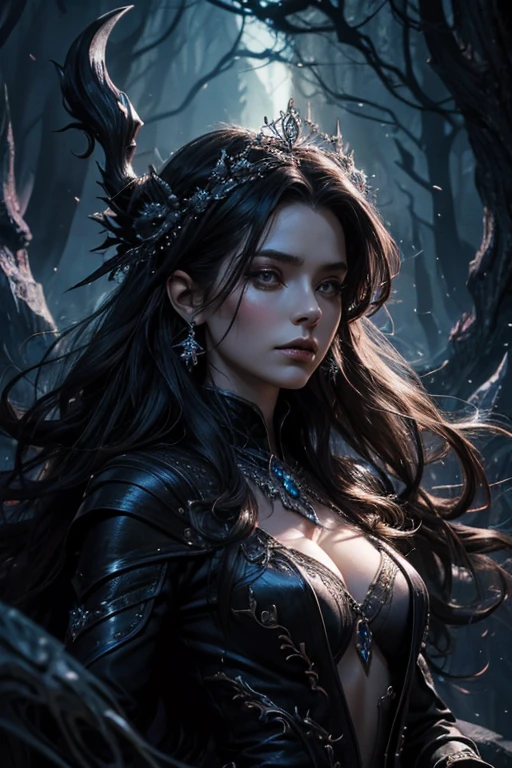 (best quality,highres,masterpiece:1.2),ultra-detailed,(realistic,photorealistic,photo-realistic:1.37),evil witch,scary detailed face,piercing eyes with a hint of red,sharp and menacing nails,dark and eerie magic,evoking a sense of ominous power,demonstrating her formidable skills,practicing her dark and twisted magic on an ancient altar,dark and mysterious background,cinematic lighting adding depth and drama,front view