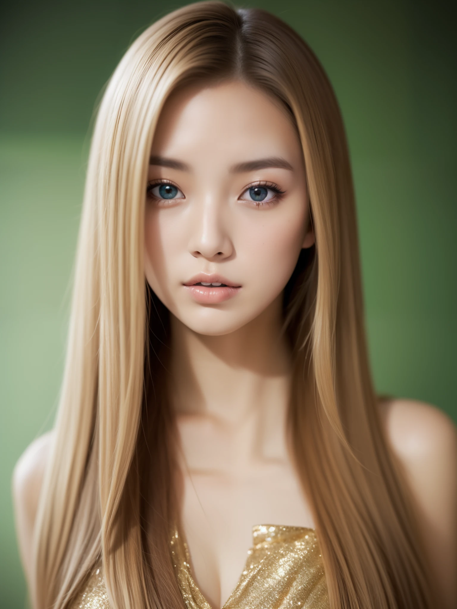 Beautiful woman in fantastic space, Tight micro dress white and gold color, {{masutepiece}}, Best Quality, High quality:1.4), {{[[front look}}, Various photo actions)]], Very Clean Face, And very pretty eyes, Cute Images, Cute Images, {{A half body}}, {{{{{{{{Long legs}}}}}}}}, {{{{slim }}}}, {{{{{{Tall Woman}}}}}}, {{Height 177 cm}}, Solo, Beautiful, lovely, Adorable, pale skin, {{18〜22-year-old Japan girl}}, Beautiful Japanese girl with platinum blonde hair color with blue or green eyes), Young Japan girl, {{{{{{{{{{Half Girl}}}}}}}}}}, {{{{{{{{{{high_heels}}}}}}}}}},japanes