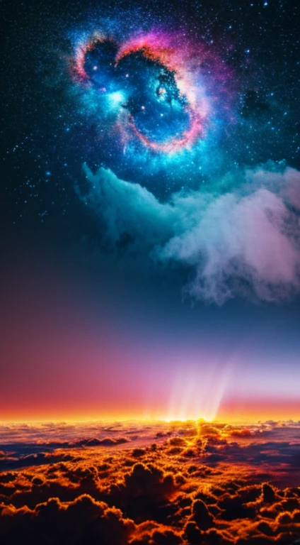 (solo) inconceivable and spectacular an emergency scene of a cloud figure Sophie Turner in a cosmic cloud, strands of fractal nebulae, cosmic, celestial, cosmic, vibrant and vivid entities, whirlwinds, spinning, unreal, high contrast, symbolism, magical, mystical, mystifying, hyper-realistic, supersaturated, colorful, 8K
