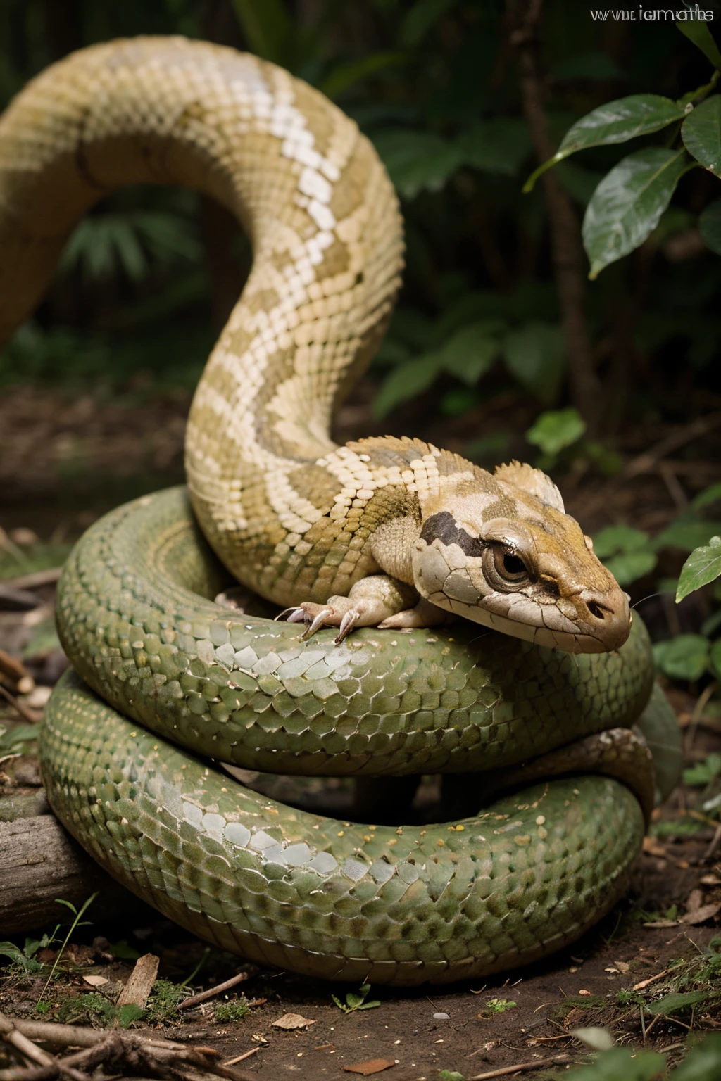 Claro, I'll create a prompt for you:

"Gere seis imagens realistas das serpentes mais venenosas do mundo em ambientes naturais variados, highlighting the distinct characteristics of each species, like scale patterns, cores e habitats. Be sure to include details that highlight the dangerousness of these snakes and provide an authentic representation of their presence in the wild.."
