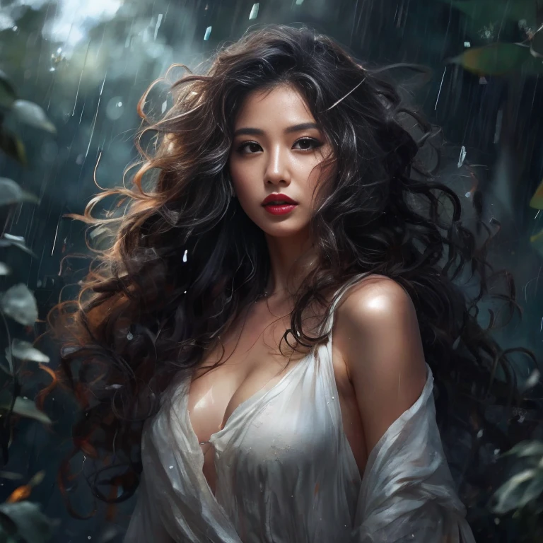 ((actual)),8K,(((the face,The eye,超詳細))),Long-haired woman in white dress wlop art, wlop and naked rose, wop art, author：Hero, authon Qi, ross tran 8k,beautiful character, wop style, wop style, author：Li Song,actual, beautiful artwork, Inspired by WLOP