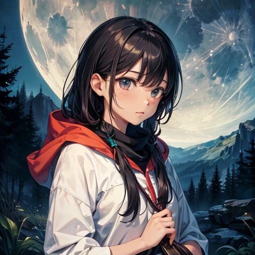 a moon、Crying face