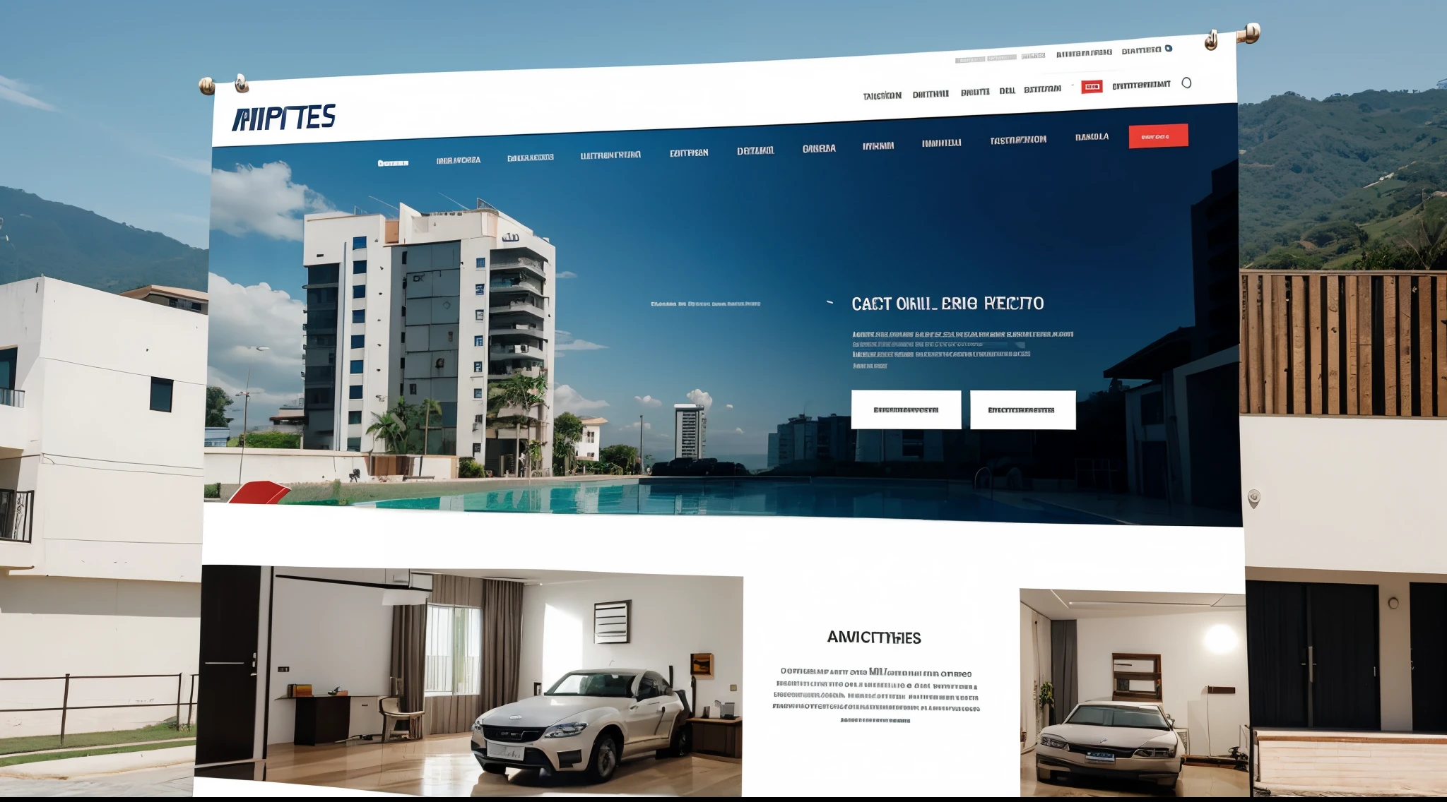 banner site empreendimento imobiliario, icones, botao, call to action, minimalista