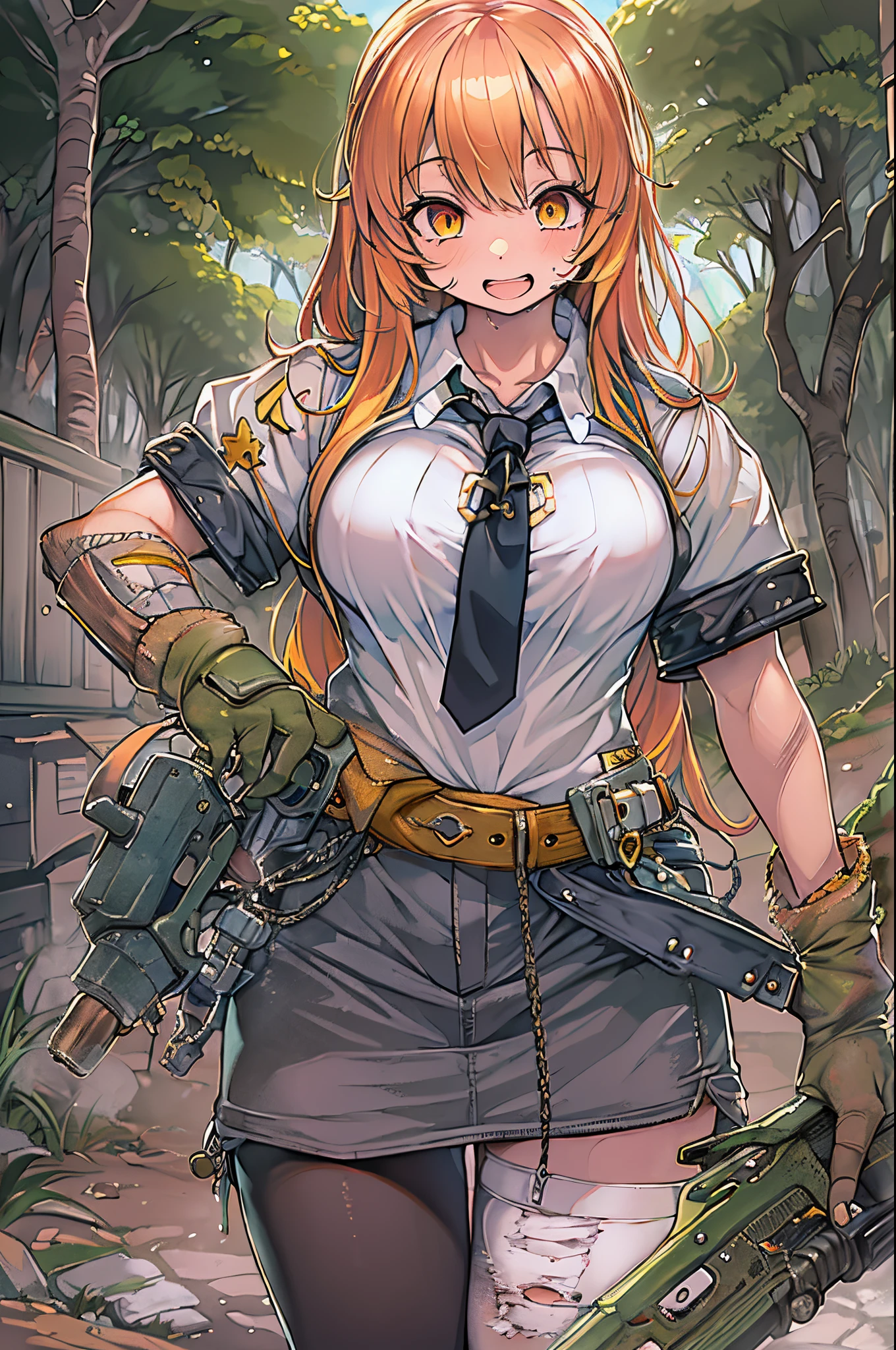 Open mouth,(kiss),Best Quality, Insanely detailed,1girl in,1boy, Sitting,On board and and (1boy:1.4) a blond, Denji (chain saw man),and 1GIR,Makima (chain saw man), Best Quality, ultra-detailliert, 1girl in, , Standing, Red hair, Long braided hair, Golden Eyes, Bangs,, large boob, stare, Smile, (Evil:1.2),, Makima (chain saw man),Shirt, side locks, Solo, uniform, White shirt, black necktie, Black pants