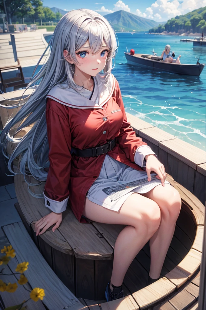 ((masutepiece, of the highest quality, super definition, High Definition)), Solo, Beautiful Girl, Shining eyes, Perfect eyes, , 5 fingers of the hand, Silver Theme,