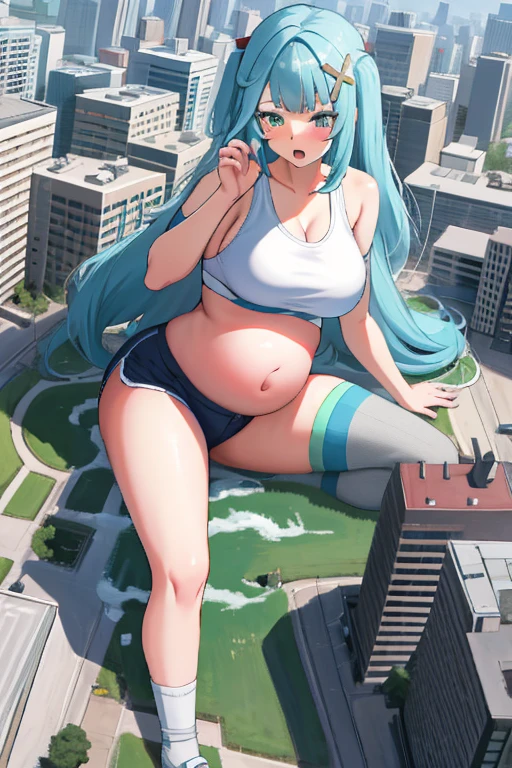 Twintails , Hatsune Miku,Big  Bump pregnant, bra and underwear, Big boobs, nipple, cum, Big Blue Balloons,Big pregnant Belly, Big Pregnant girl, Largest Belly of Pregnant, Huge Pregnancy, background beach,Huge 9 months Pregnancy Belly,huge belly expansion, huge belly girl