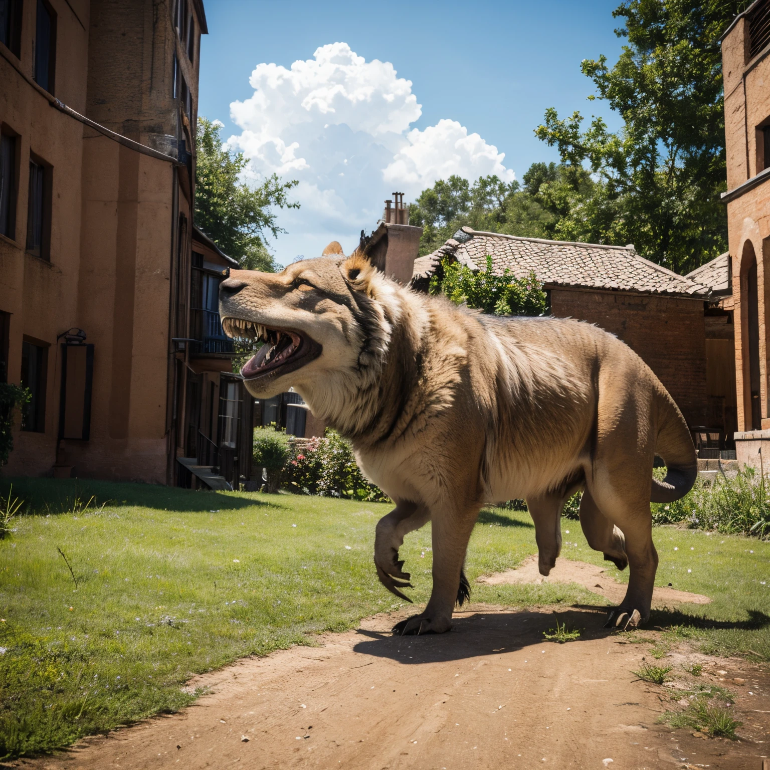 Dinosaurs carry wolves