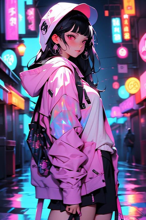 transparent raincoat,cowboy shot,hood up,school uniform,, masterpiece,1girl,cute,rain,sexy,