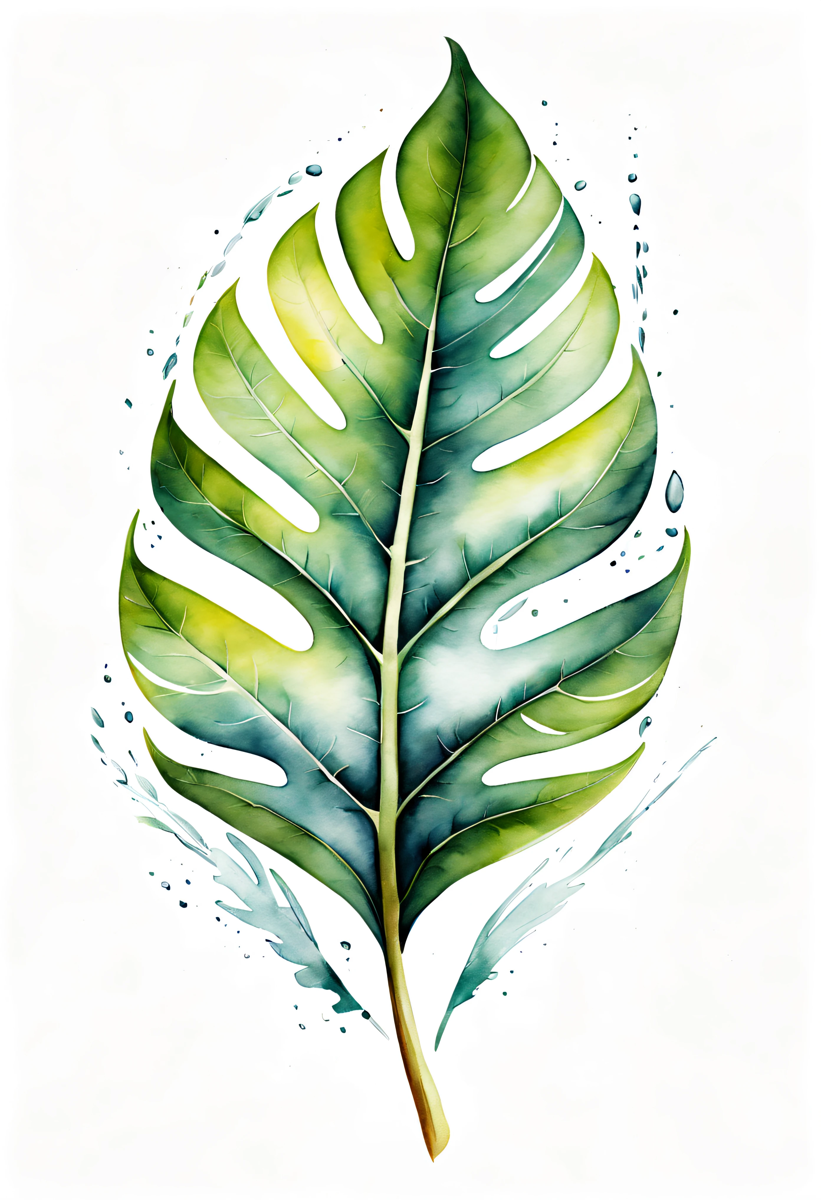 arte conceitual (ultrarrealista:1.3) Watercolor tropical leaf illustration on white background, pintura colorida em Aquarelaa, pintura colorida em Aquarelaa, Aquarela, estilo de pintura em Aquarelaa, watercolor style illustration, pintado em Aquarelaas brilhantes, Aquarela colorida, Aquarela, pintura em Aquarelaa, Aquarela, pintura em Aquarelaa vibrante, Aquarela, Desenho em Aquarelaa, arte em Aquarelaa , uma pintura em Aquarelaa, Aquarela vibrante, Aquarelaa, arte em Aquarelaa, water color . Arte digital, Ilustrativos, Pintura, pintura fosca, altamente detalhado