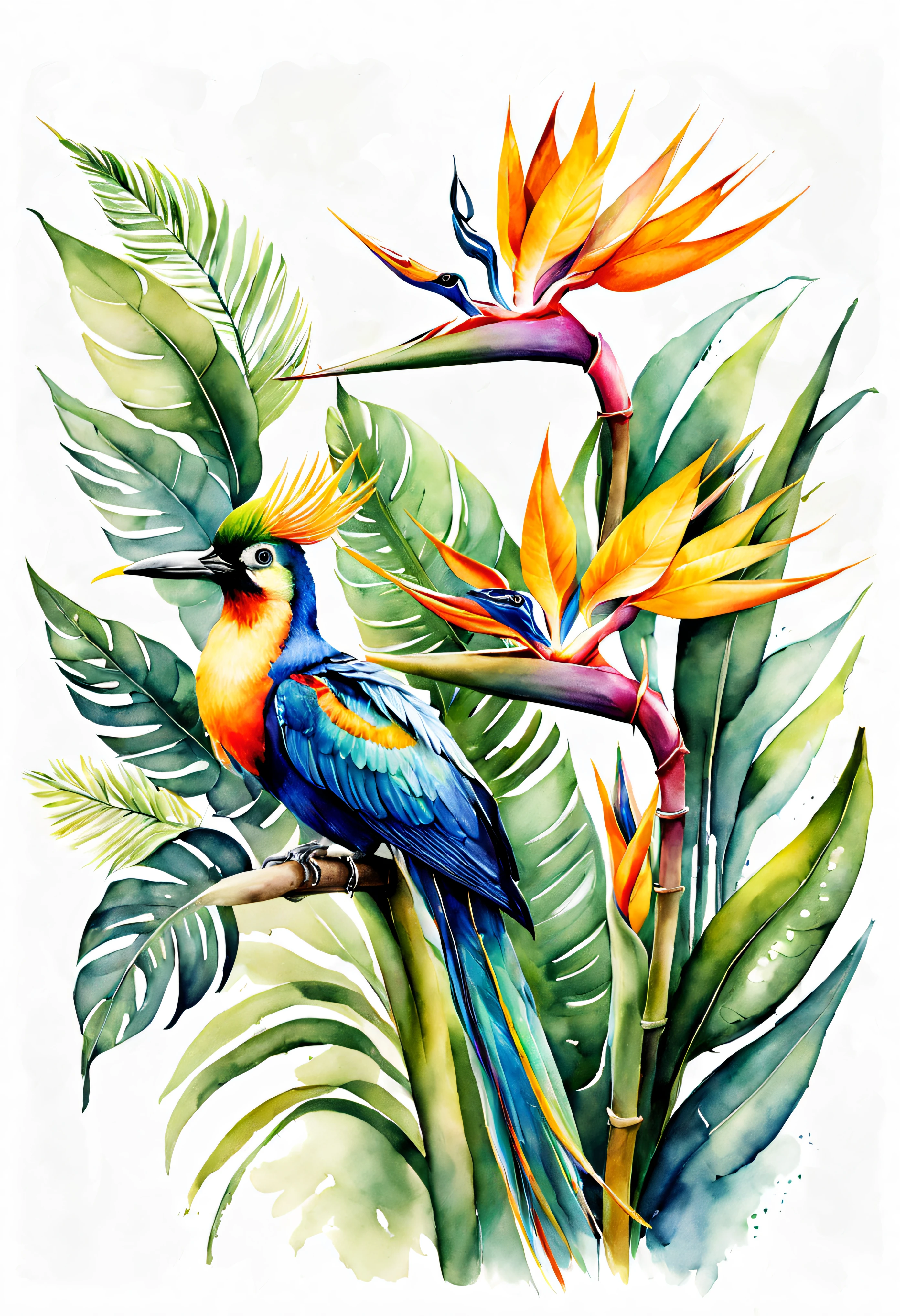 arte conceitual (ultrarrealista:1.3) Watercolor birds of paradise floral draw illustration on white background, pintura colorida em Aquarelaa, pintura colorida em Aquarelaa, Aquarela, estilo de pintura em Aquarelaa, watercolor style illustration, pintado em Aquarelaas brilhantes, Aquarela colorida, Aquarela, pintura em Aquarelaa, Aquarela, pintura em Aquarelaa vibrante, Aquarela, Desenho em Aquarelaa, arte em Aquarelaa , uma pintura em Aquarelaa, Aquarela vibrante, Aquarelaa, arte em Aquarelaa, water color . Arte digital, Ilustrativos, Pintura, altamente detalhado