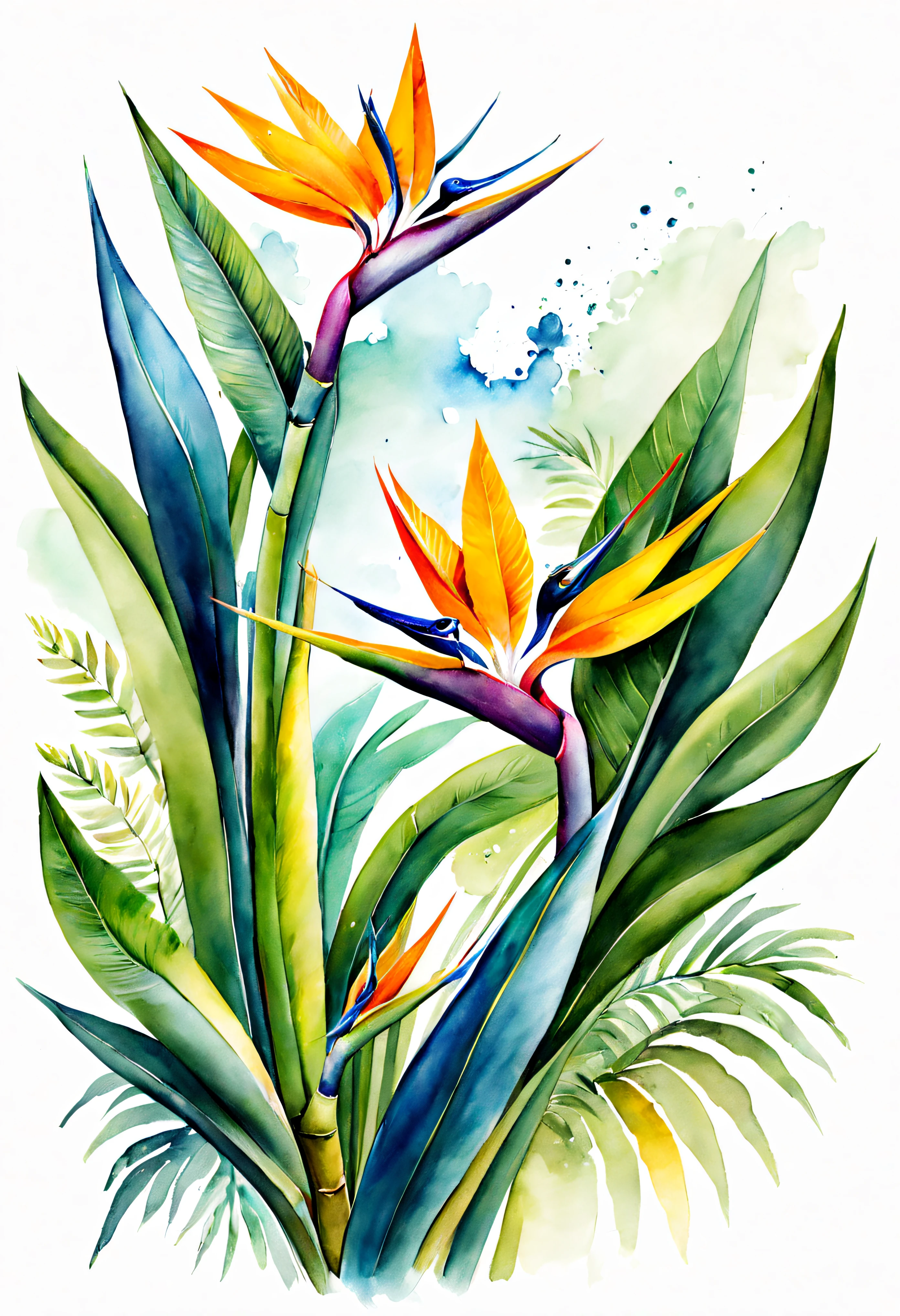 arte conceitual (ultrarrealista:1.3) Watercolor birds of paradise floral draw illustration on white background, pintura colorida em Aquarelaa, pintura colorida em Aquarelaa, Aquarela, estilo de pintura em Aquarelaa, watercolor style illustration, pintado em Aquarelaas brilhantes, Aquarela colorida, Aquarela, pintura em Aquarelaa, Aquarela, pintura em Aquarelaa vibrante, Aquarela, Desenho em Aquarelaa, arte em Aquarelaa , uma pintura em Aquarelaa, Aquarela vibrante, Aquarelaa, arte em Aquarelaa, water color . Arte digital, Ilustrativos, Pintura, altamente detalhado