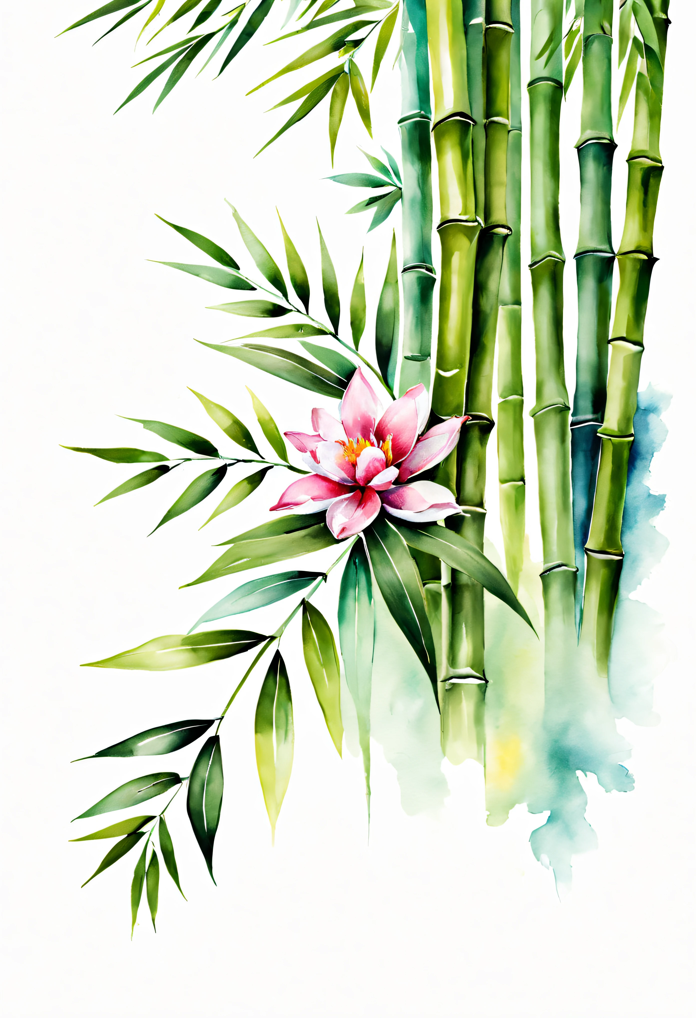arte conceitual (ultrarrealista:1.3) Watercolor bamboo floral draw illustration on white background, pintura colorida em Aquarelaa, pintura colorida em Aquarelaa, Aquarela, estilo de pintura em Aquarelaa, watercolor style illustration, pintado em Aquarelaas brilhantes, Aquarela colorida, Aquarela, pintura em Aquarelaa, Aquarela, pintura em Aquarelaa vibrante, Aquarela, Desenho em Aquarelaa, arte em Aquarelaa , uma pintura em Aquarelaa, Aquarela vibrante, Aquarelaa, arte em Aquarelaa, water color . Arte digital, Ilustrativos, Pintura, altamente detalhado