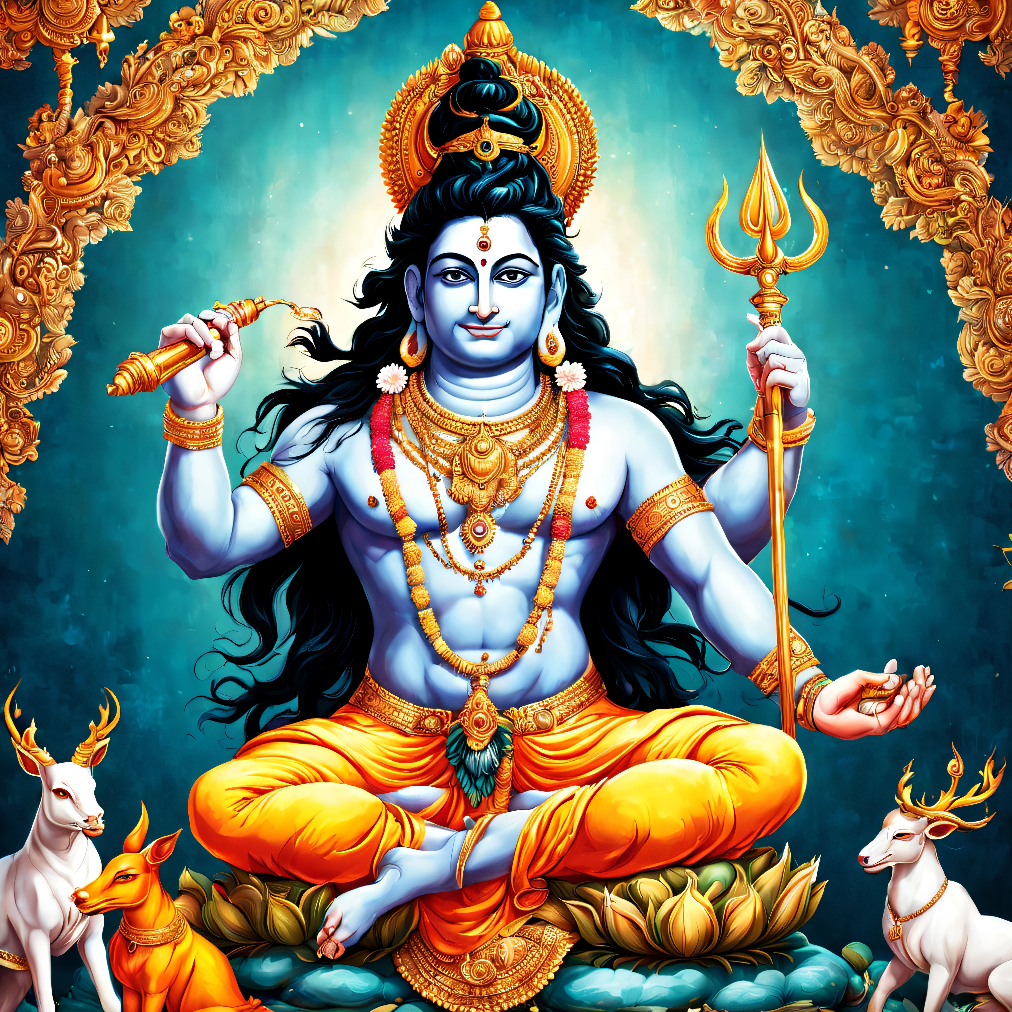 Lord Hanshiri mit Pfauen und Pfauen, eine Illustration von Thota Vaikuntham, Instagram (Englisch), Samikshavad, Indischer Gott, attractive male deity, Hinduistischer Gott, ๐๐๐โบ๐๐๐, Hindu gods, Lord Shiva, Herr, Vishnu, Hinduistische Kunst, Voller Farben und Detailreichtum, divine God, Hindu aesthetics