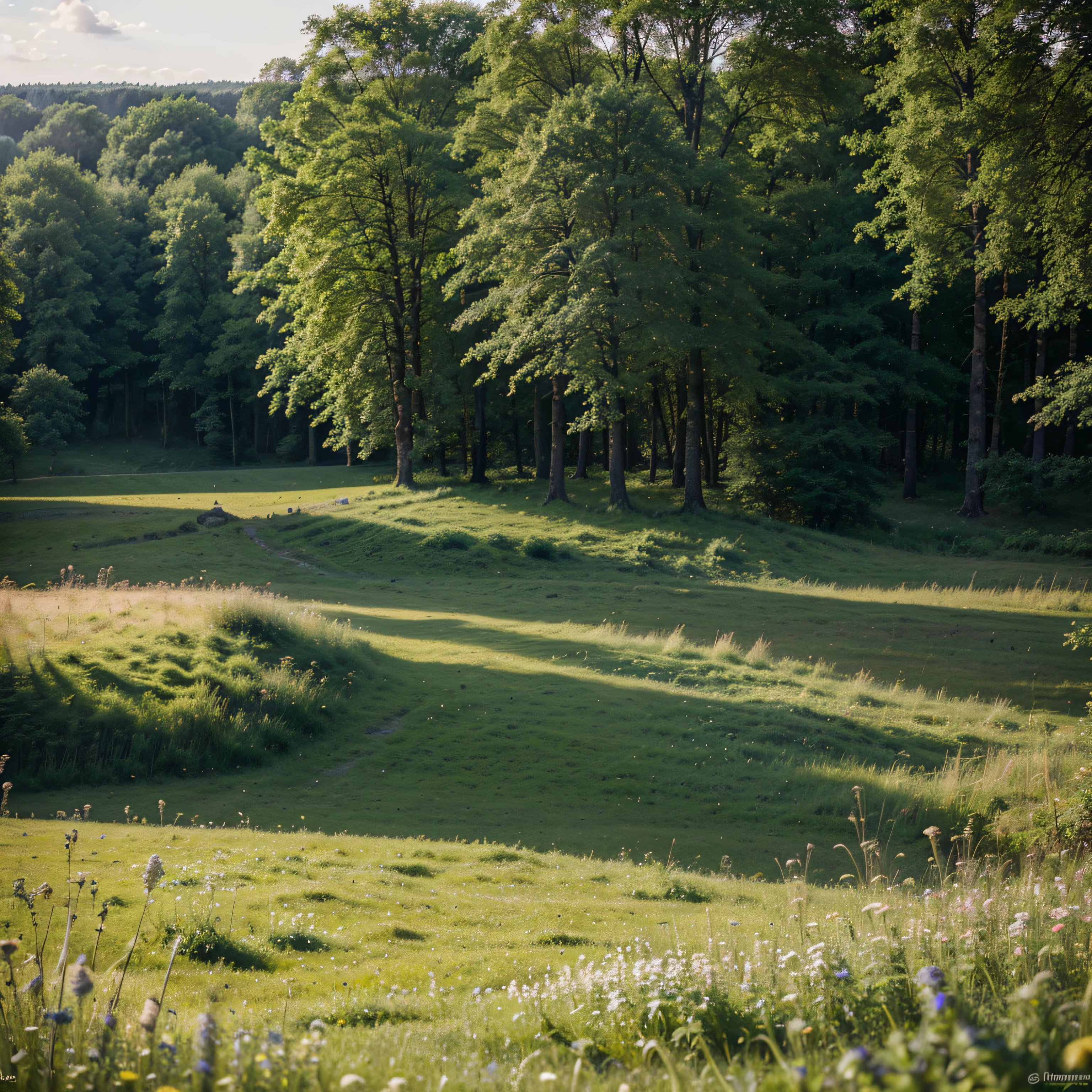 masterpiece, best quality, ultra-detailed, realistic resolution, (natural light), (natural background:0.8| nature), czech republic, greenery, sunny, summer, forrest, meadows, ultra sharp