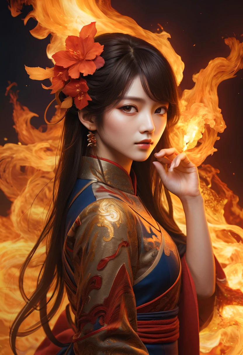 火焰/butterflys/Loim，Just refine the details of the image