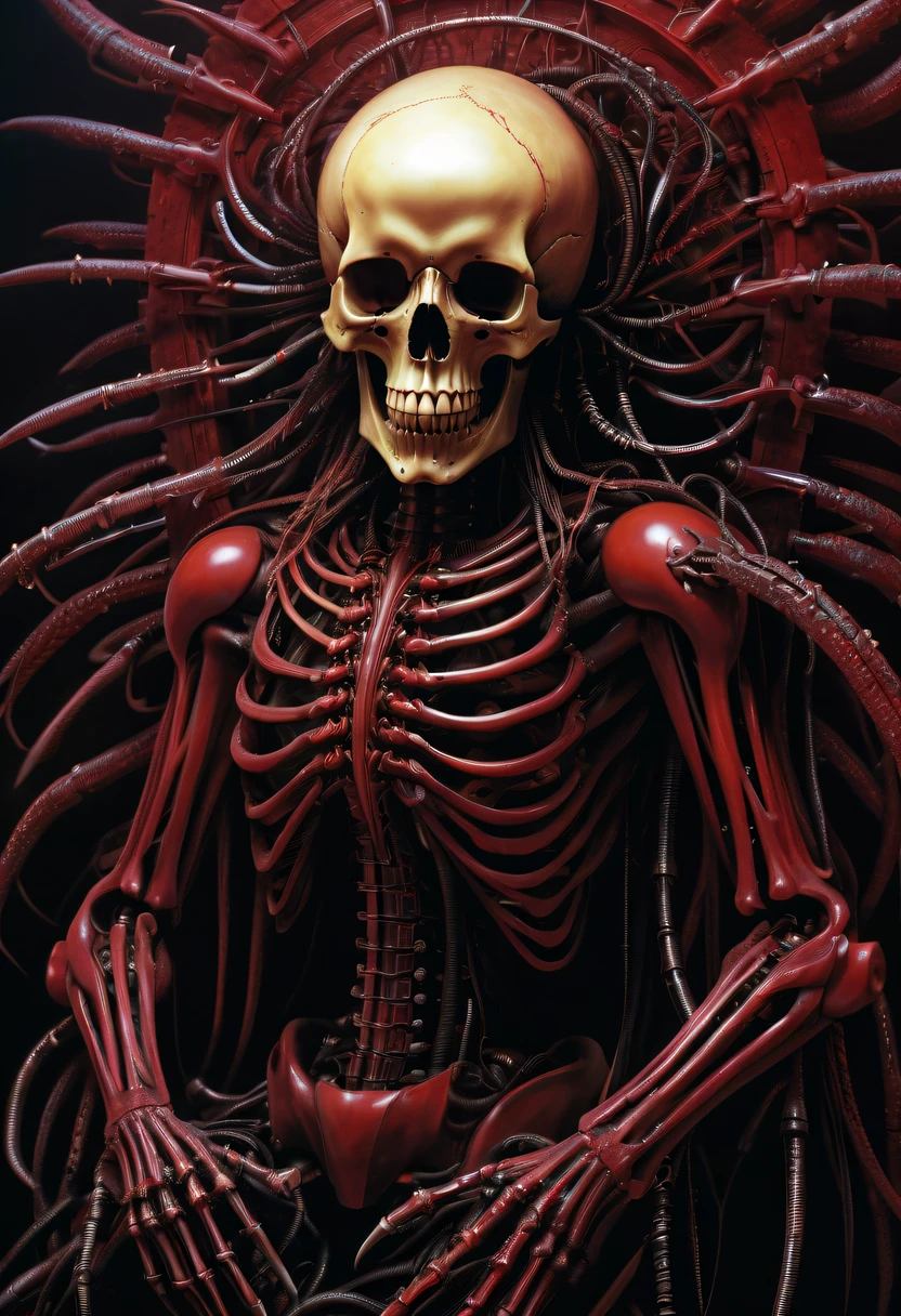 火焰/butterflys/Loim,(tmasterpiece, Best quality: 1.2), ultra - detailed, Highest detail horror: 1.4), (Biological machines: 1.3), (blood vessel: 1.2), Organisms, (Colorful: 1.2), Hans Giger, Lots of hands, (tangled: 1.2), Skeleton Striker,