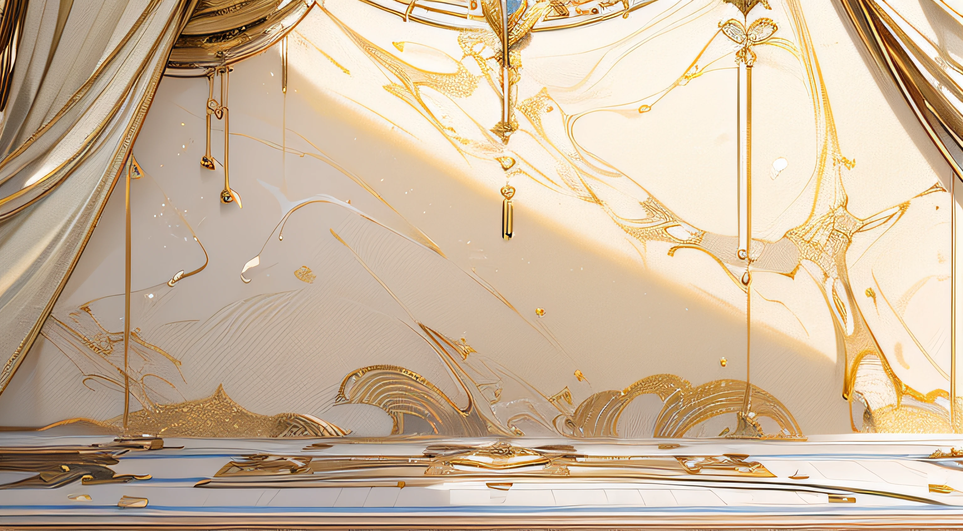 (Best quality,4K,8K,A high resolution,tmasterpiece:1.2),Super detailed and exquisite,super complex，3D abstract texture background，wall-，light gold marble pattern