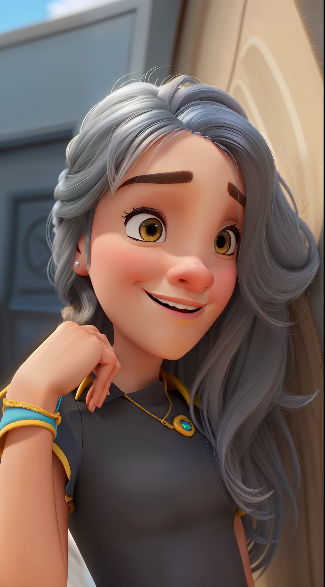 Uma mulher, estilo disney pixar, alta qualidade, melhor qualidade