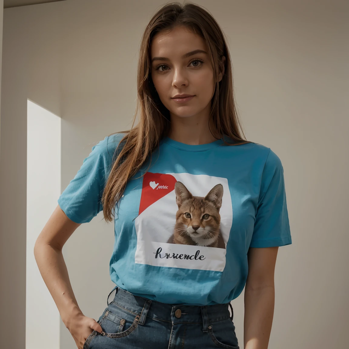 envisagez une représentation stylisée de la tête de chat aux traits renard avec les yeux fermés, placé au centre. Autour de cette tête, disposer de neuf files de chat de manière fluide pour former un cercle. Optez pour des lignes épurées pour assurer une lisibilité sur le tee-shirt. Choisissez des couleurs contrastantes ou complémentaires pour faire ressortir le design. Assurez-vous que le logo conserve une apparence nette et reconnaissable même à une taille réduite sur le tee-shirt.