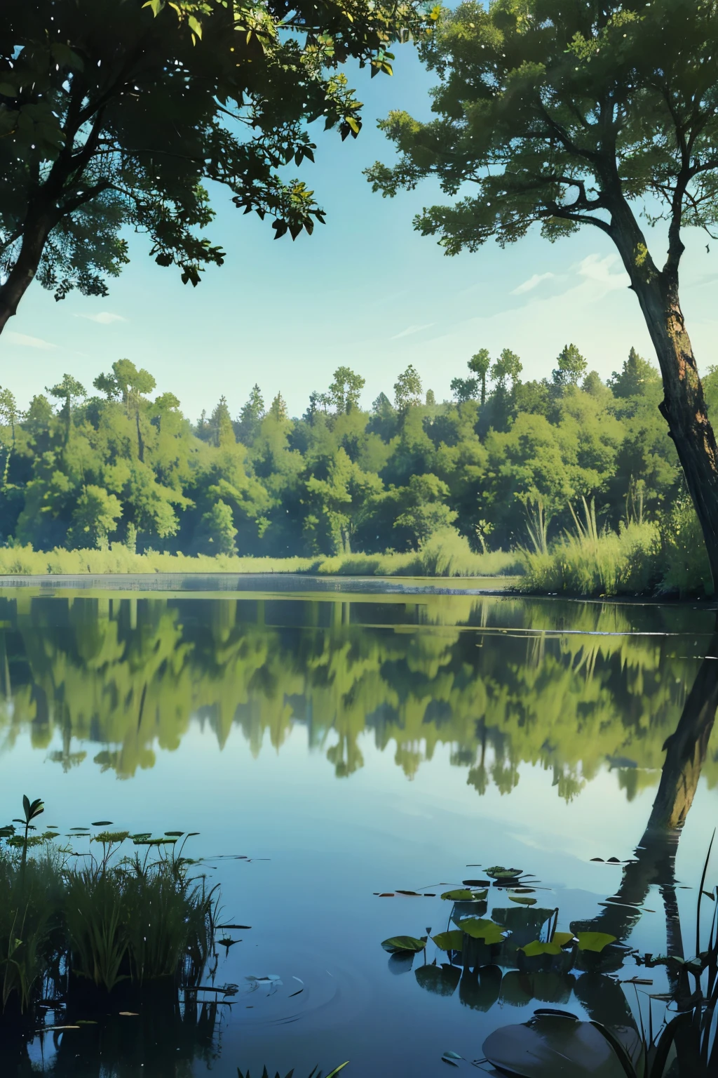 trees are reflected in the water of a swamp, a photo by Linda Sutton, flickr, hurufiyya, swamp forest, harmony of swamp, in a swamp, swamps, overgrown swamp, flooded swamp, backwater bayou, swamp landscape, swamp land, scene from louisiana swamps, on a dark swampy bsttlefield, water mirrored water