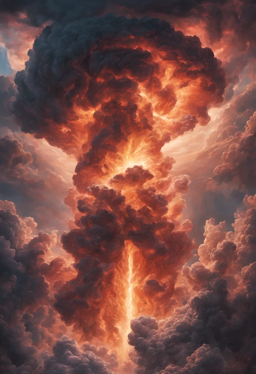 God, the omnipotent creator of the entire universe, greater than all galaxies, represented by the figure of a hyper hyper mega gigantic cloud of energy in the middle of the hyper detailed universe, hyper sharp, hyper realistic, intricate, 32k, photorealism style