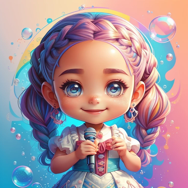 ((cute girl with braids smiling and singing holding a microphone, bubbles and musical notes)) - Criador: Walt Disney2023) ), ,, ( Walt Disney acolchoamento ,multidimensional geometric wall PORTRAIT, arte, Chibi,
Yang08k, lindo, Colouring,Rose
Primary works, qualidade superior, melhor qualidade, Arte Oficial, Beautiful and Aesthetic,)) ), ,, Walt Disney acolchoamento ,multidimensional geometric wall PORTRAIT, arte, Chibi,
Yang08k, lindo, (Colouring, rosa), amarelo ,azul ,vermelho e branco)
Primary works, qualidade superior, melhor qualidade, Arte Oficial, Beautiful and Aesthetic,