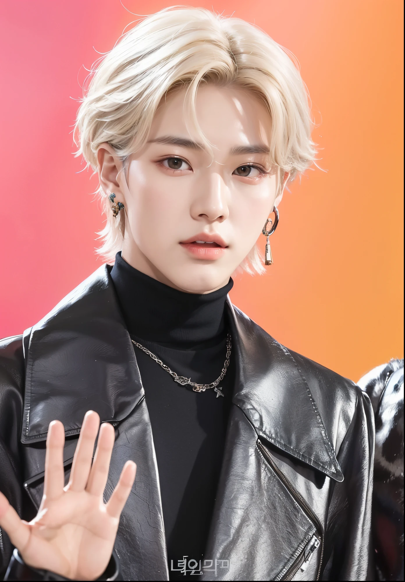 un primer plano de una persona que llevaba una chaqueta negra y un collar, Cai Xukun, Jung Jaehyun, XQC, Sakimichan, Tiene pelos grises oscuros, Inspirado por Jeonseok Lee, inspirado por Zhang Han, Taejune Kim, Hyung Tae, inspirado por Yanjun Cheng, Yanjun Chengt, Kim Doyoung, Jinyoung Shin