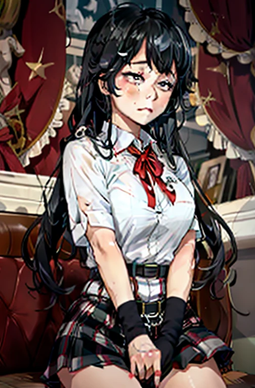 NSFW,masterpiece,Highest quality,High resolution,Super detailed,Yukinoshita Yukino\(My Youth Romantic Comedy is Wrong as Expected\),Black Hair,Long Hair,Light blue eyes,Quality Sexy Playboy Bunny,Fishnet tights,Small breasts,Dissatisfied face,Embarrassed,blush,(Ecstasy face),casino,Luxurious Room,(Bad looking middle-aged man),(Being molested),Being touched,(Squirting),Trembling,(Having sex),Insert,Creampie,Orgy Party