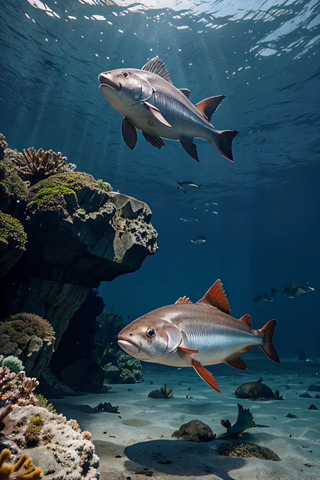 Imagem colorida de animais marinhos