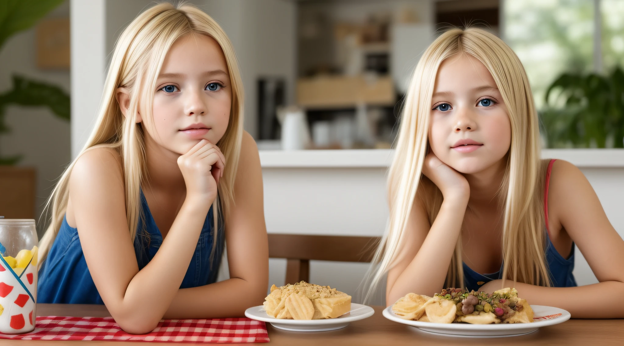 blonde girl trying to work honestly to support her gluttony now that she lost the relationship, Sammy granulado, que roubaria seus produtos antigos da padaria.
