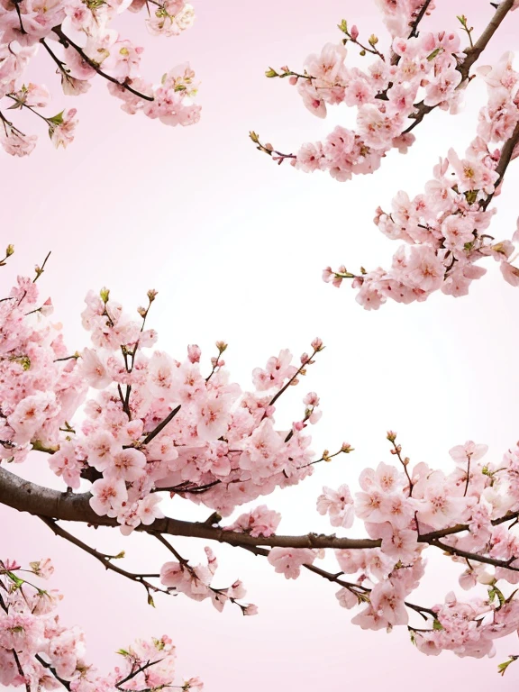 Pink/white color, cherry blossom background