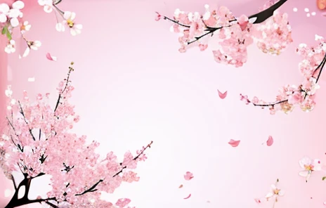 Pink/white color, cherry blossom background