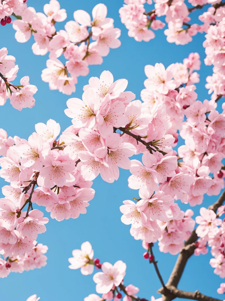 Pink/white color, cherry blossom background