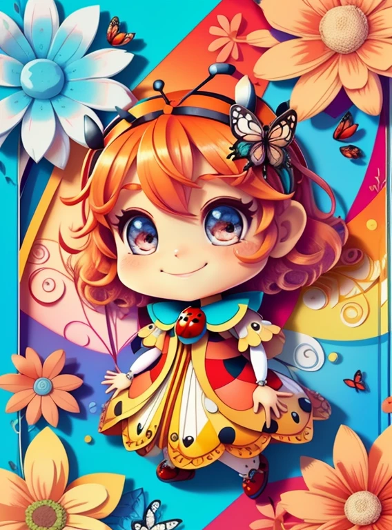 (cute red ladybug smiling with flowers and erflies), Munchkin ,Geometric multidimensional wall portrait, livro de arte, Tchibi, Yang08k, Beautiful, Colouring, O ,Geometric multidimensional wall portrait, livro de arte, Tchibi,
Yang08k, Beautiful, Colouring,
Obras, of the highest quality, best quality, Arte Oficial, Beautiful and Aesthetic,