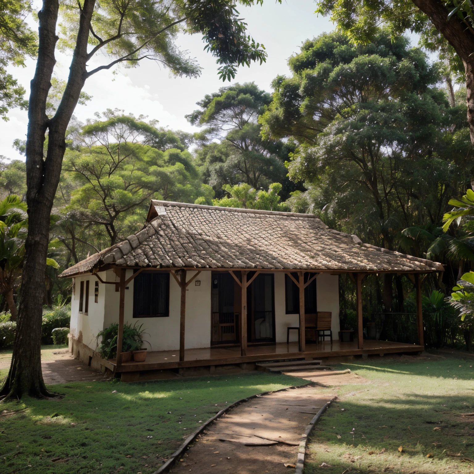 Paisagens de uma janela com visao para uma floresta linda e chuvosa