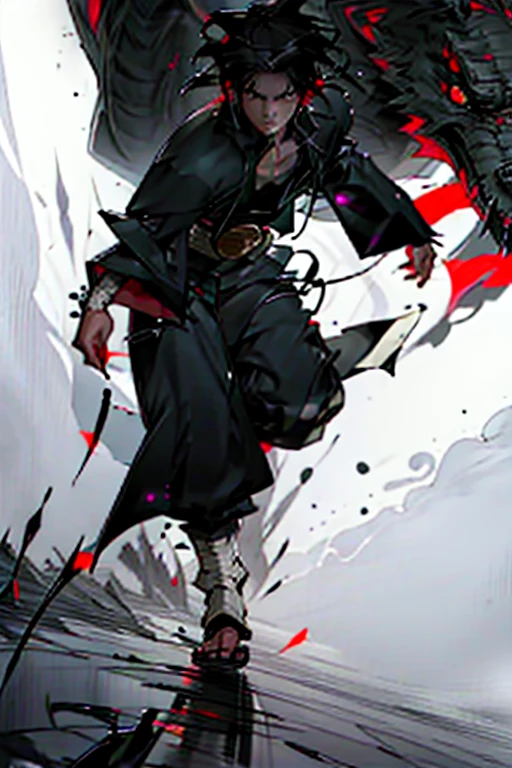 evang, cyberpunk ninja, extremely detailed, Artstation, by Greg Rutkowski, by Yoshitaka Amano