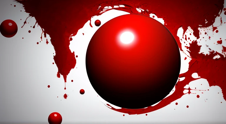 red round ball of blood