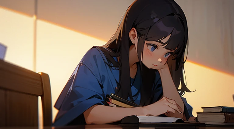 Girl studying