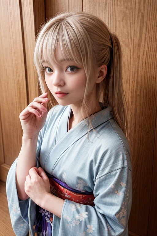 best quality, Gesichtsfokus, Weiches Licht, (Depth of field) ,ultra-high resolution, (fotorealistisch:1.4), RAW-Foto, (portrait:1.4) ,(von vorne)
1Japanese Girl, nur, niedlich, (shy, smil:1.1), (braune Augen),  detailed beautiful face, (kurz_Haar ), Zimmer im japanischen Stil
(Kimono aus Seide:1.4)
