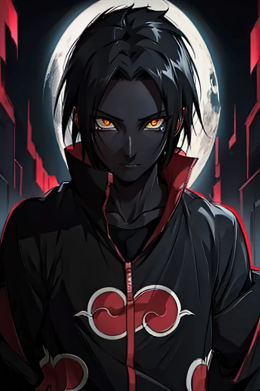 Black Zetsu in his true form is completely black, without any hair or holes, composed of a black mass , It has two yellow eyes that appear to have no pupils