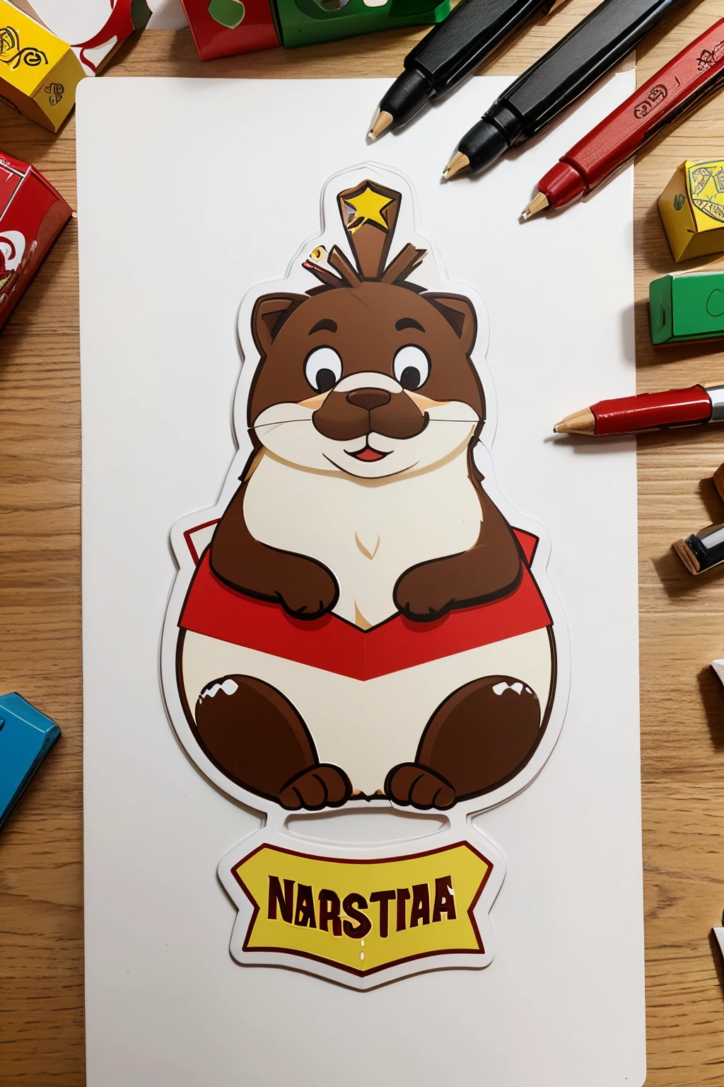 stickers de natal em forma de desenho animado